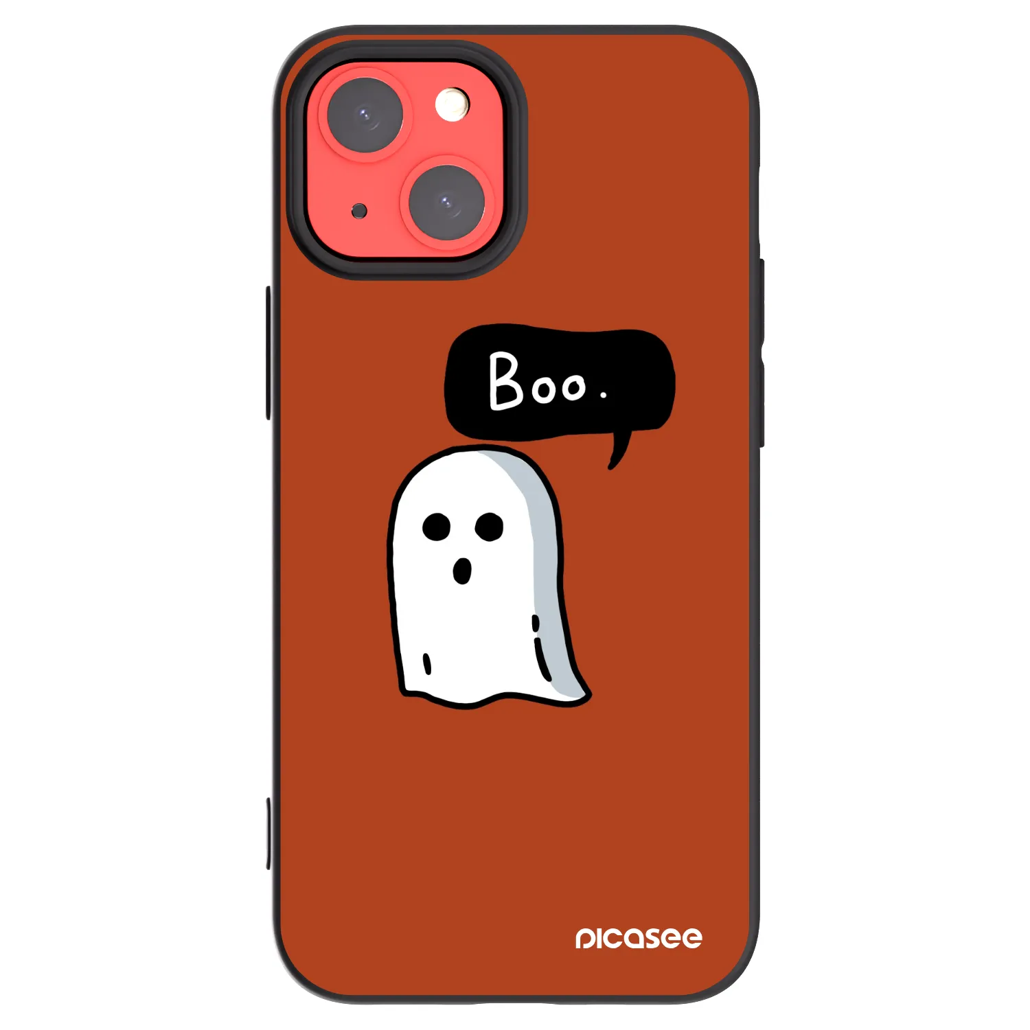 Picasee crna silikonska maskica za Apple iPhone 13 mini - Boo