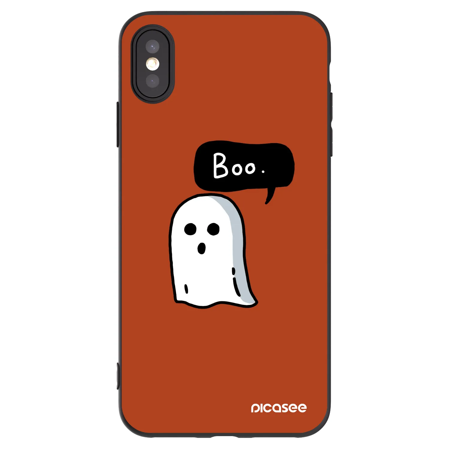 Picasee crna silikonska maskica za Apple iPhone XS Max - Boo