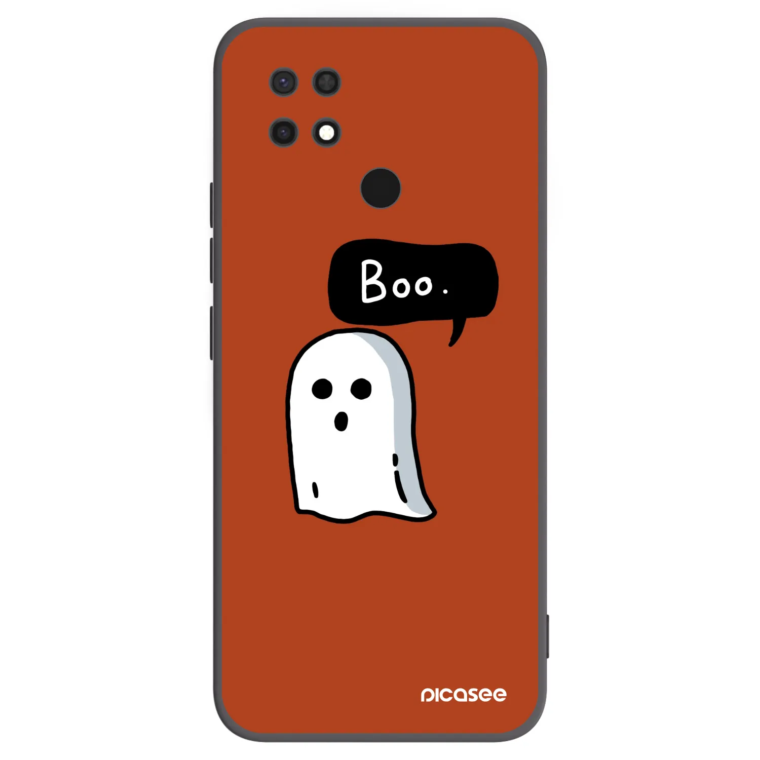 Picasee crna silikonska maskica za Xiaomi Redmi 10C - Boo