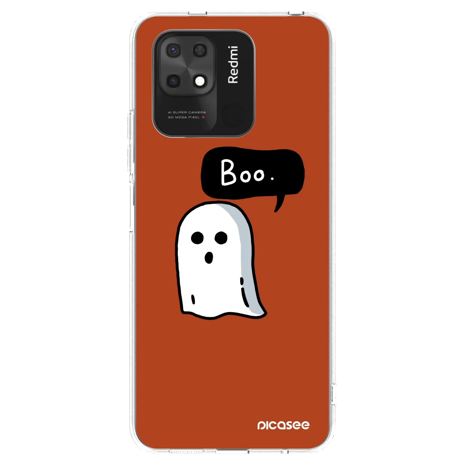 Picasee silikonska prozirna maskica za Xiaomi Redmi 10C - Boo
