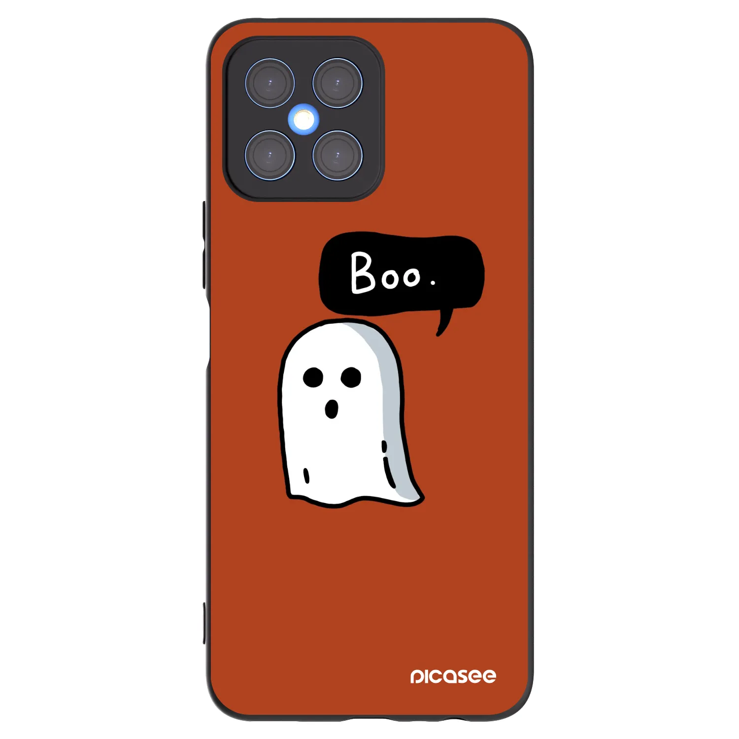 Picasee crna silikonska maskica za Honor X8 4G - Boo