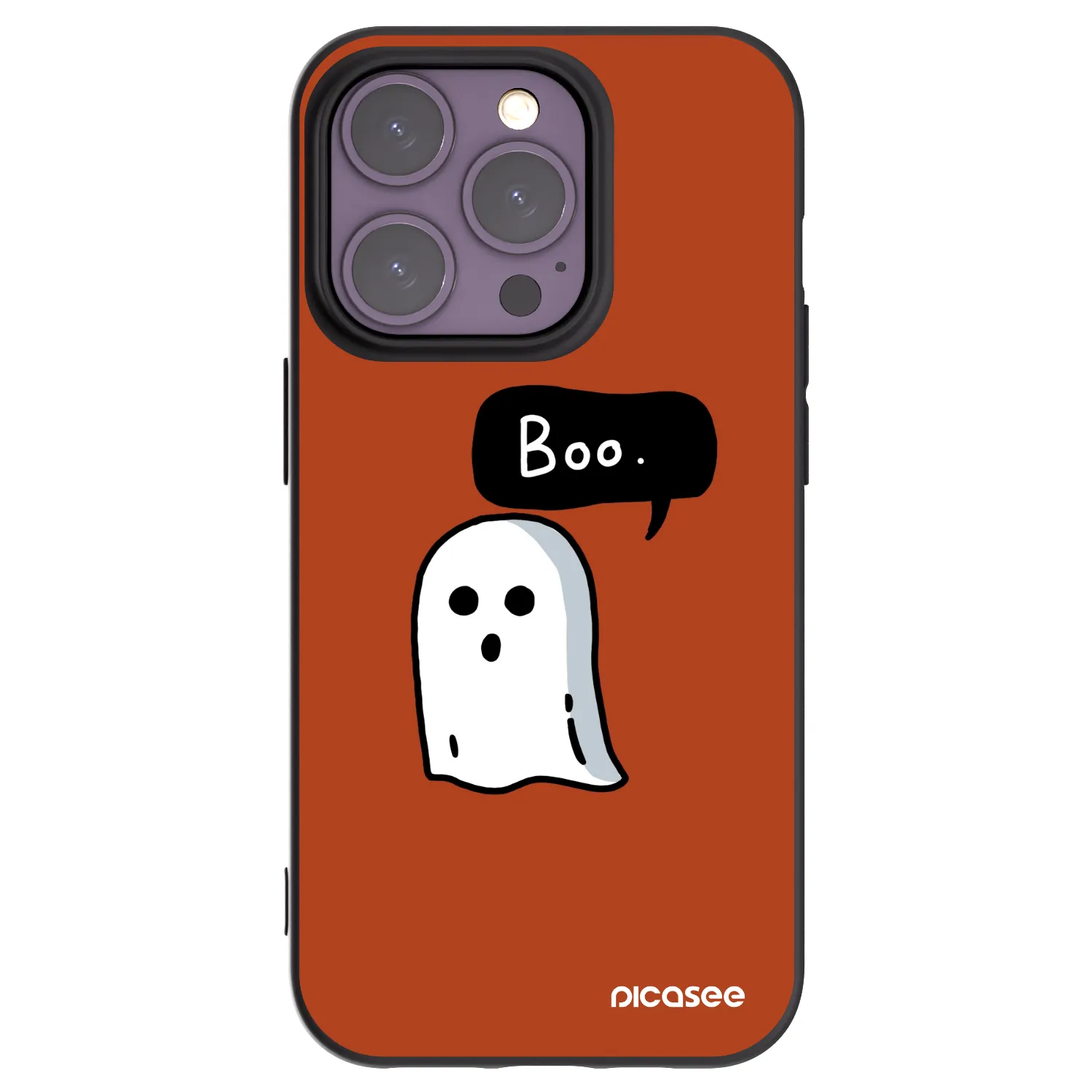 Picasee crna silikonska maskica za Apple iPhone 14 Pro - Boo