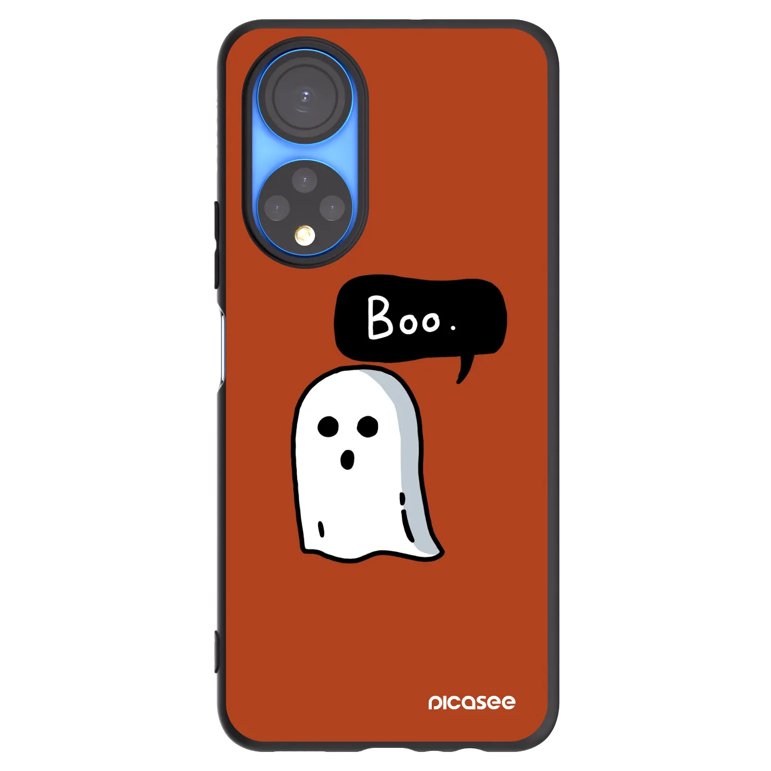 Picasee crna silikonska maskica za Honor X7 - Boo