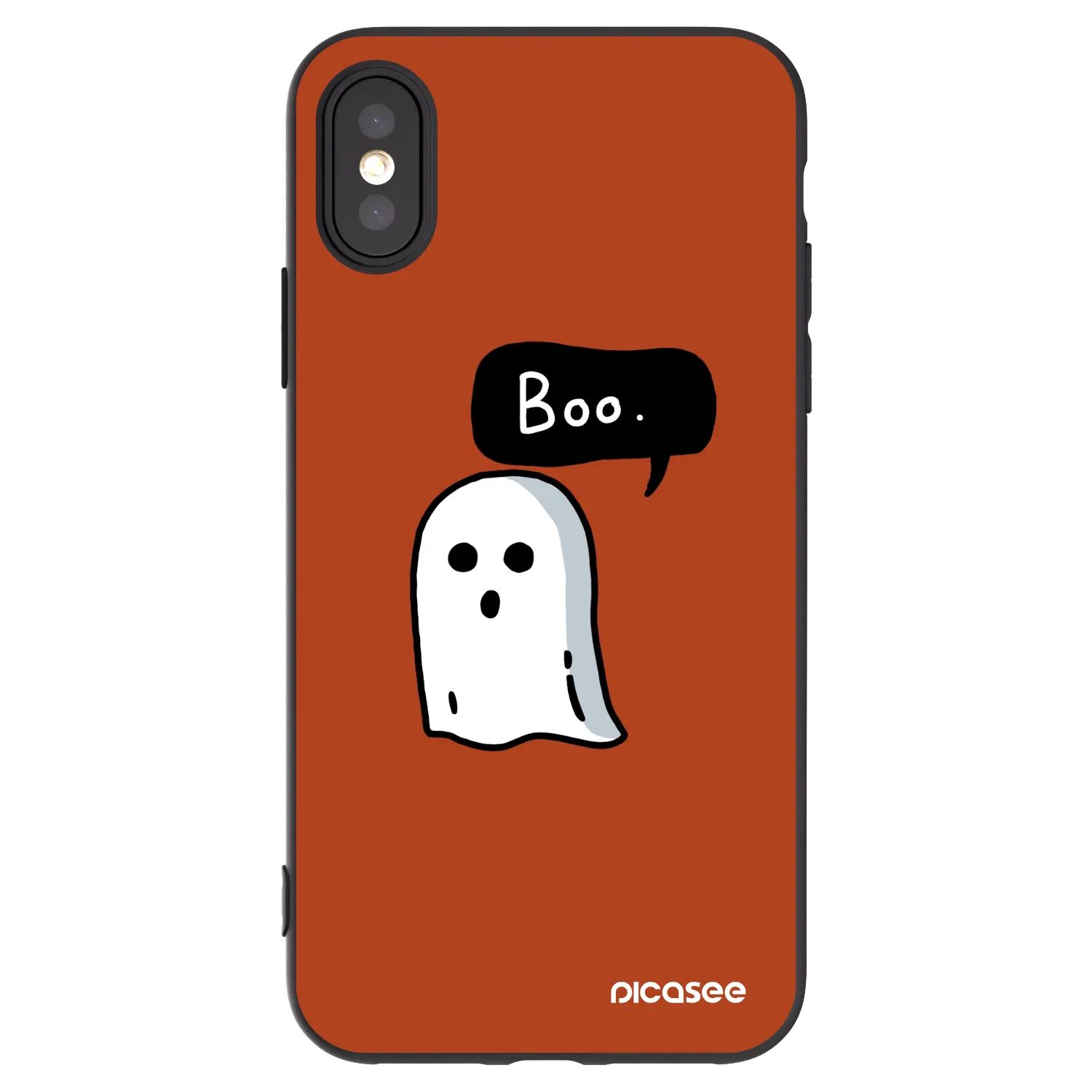 Picasee crna silikonska maskica za Apple iPhone X/XS - Boo