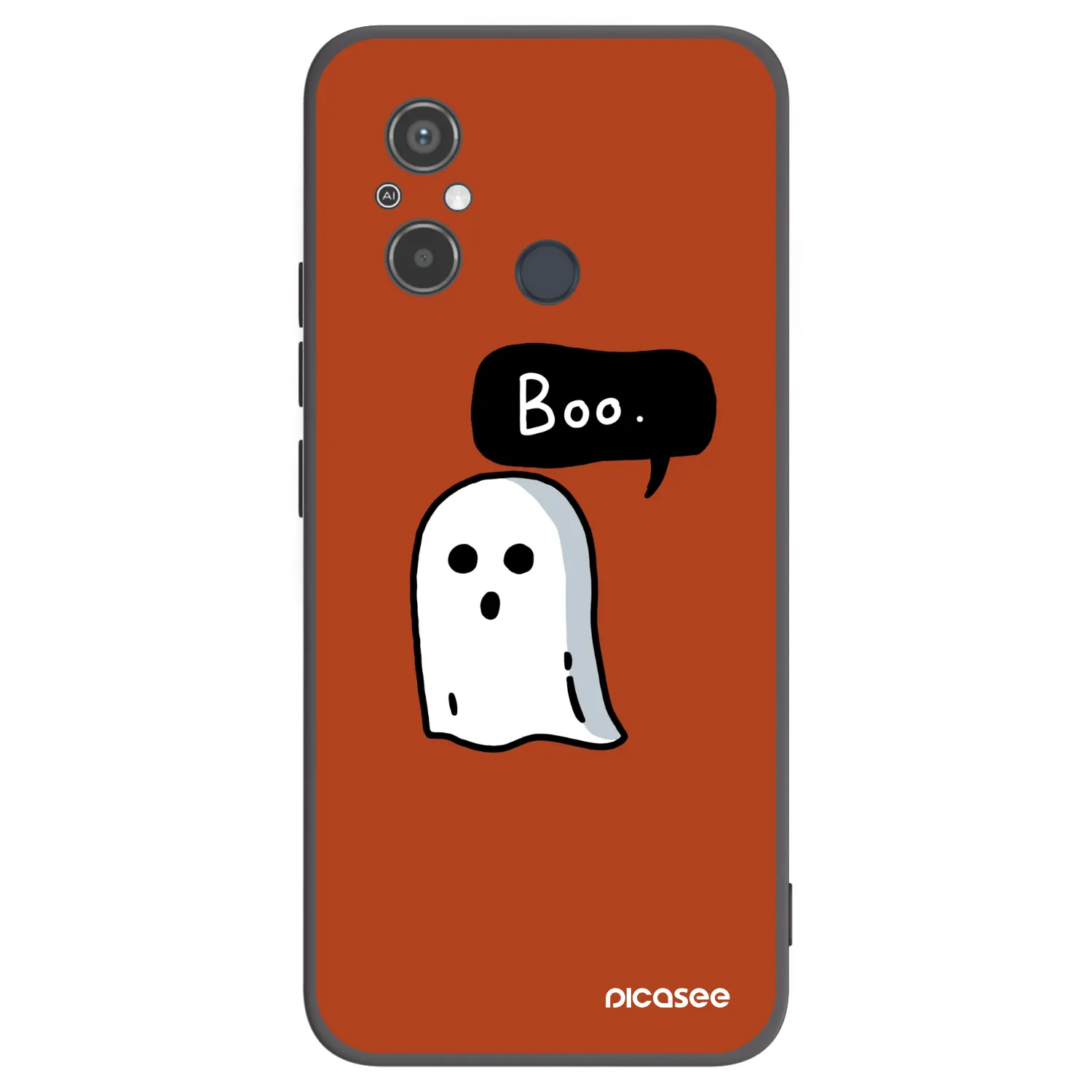 Picasee crna silikonska maskica za Xiaomi Redmi 12C - Boo