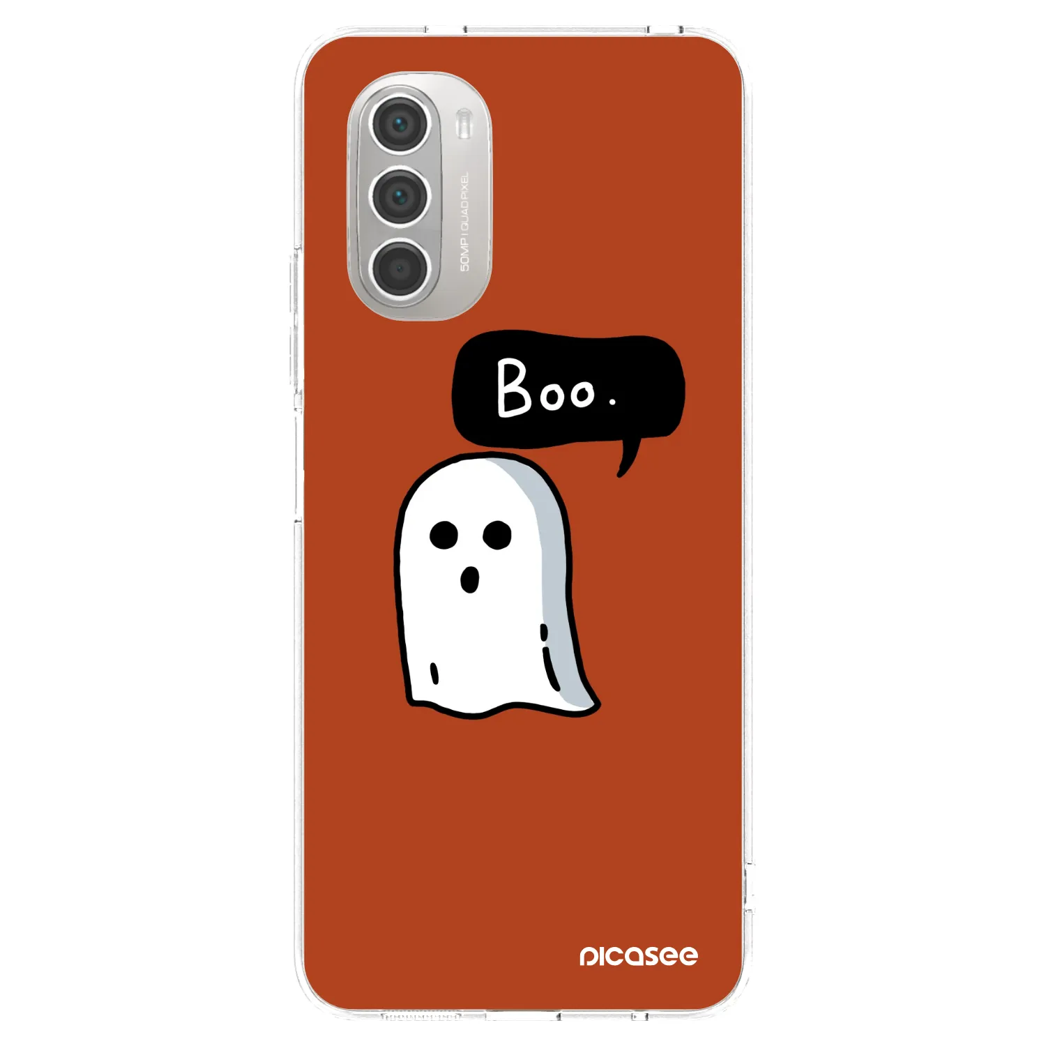 Picasee silikonska prozirna maskica za Motorola Moto G51 - Boo