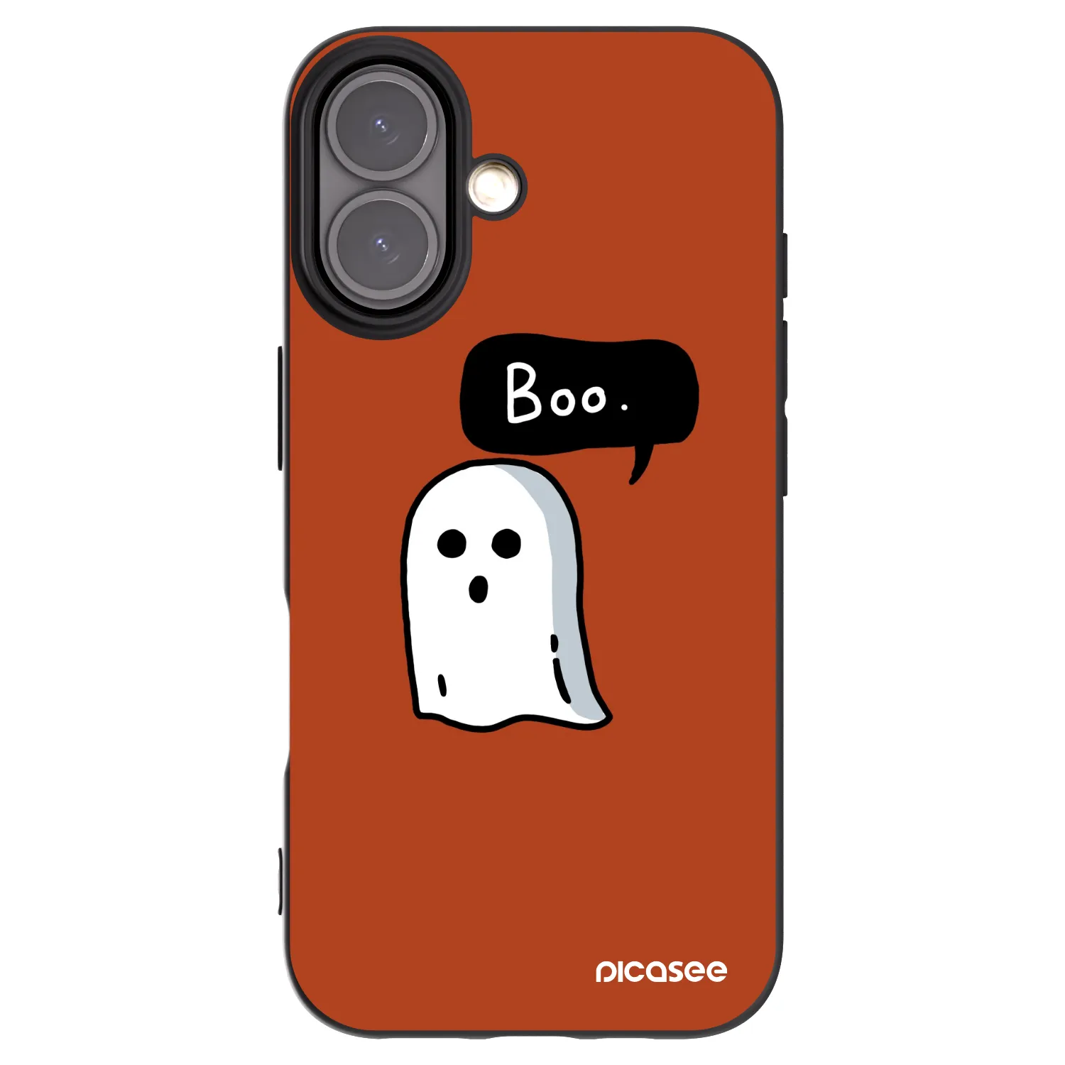 Picasee crna silikonska maskica za Apple iPhone 16 - Boo