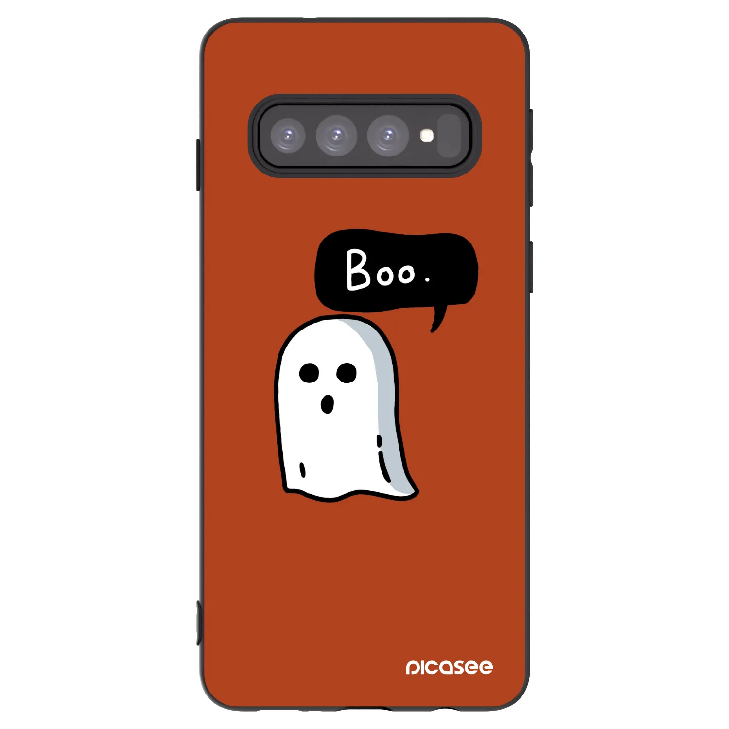 Picasee crna silikonska maskica za Samsung Galaxy S10 G973 - Boo