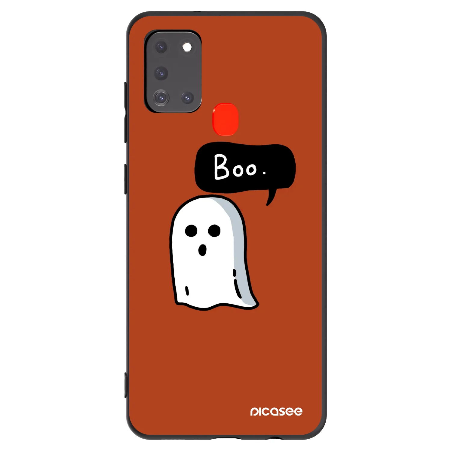 Picasee crna silikonska maskica za Samsung Galaxy A21s - Boo