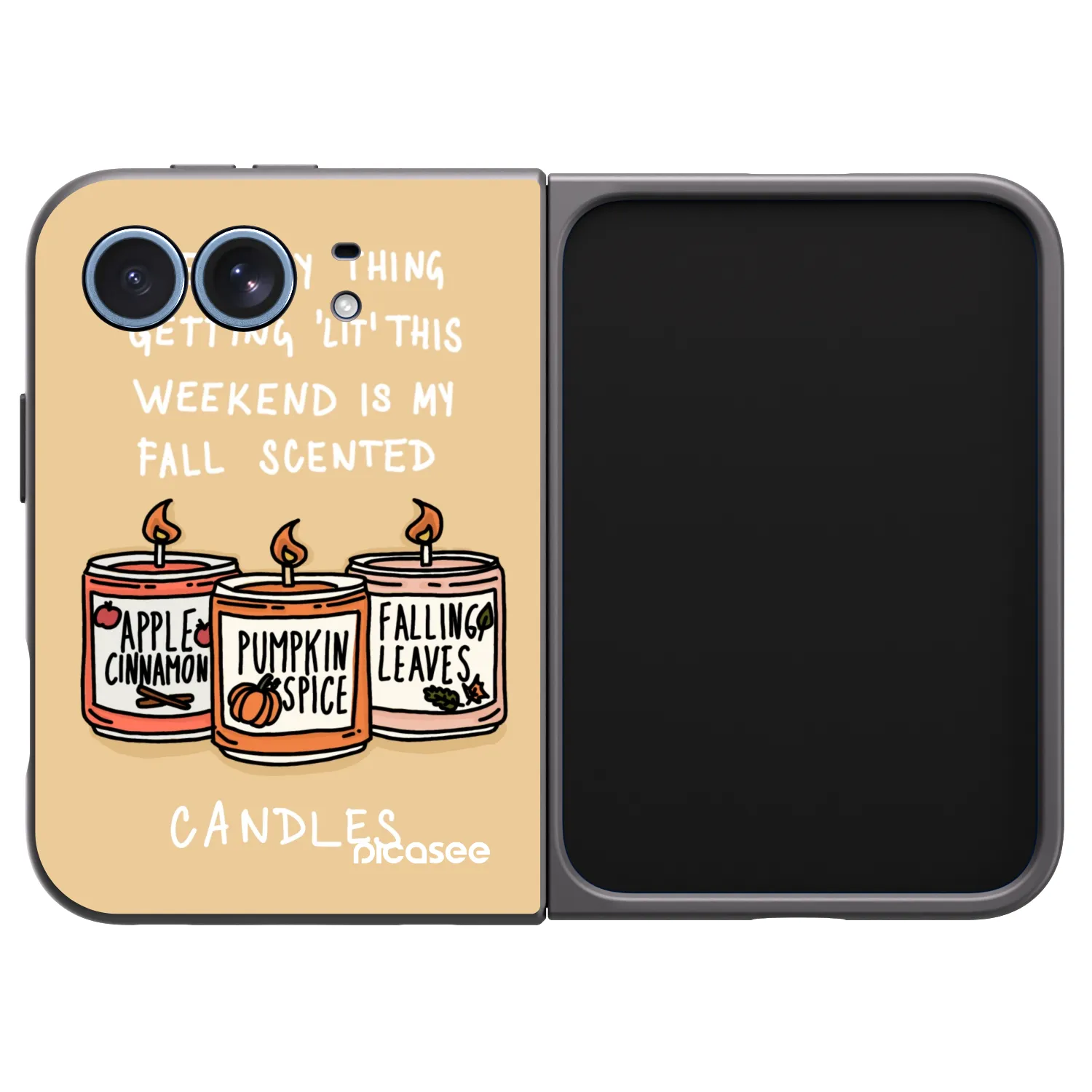 Picasee crna silikonska maskica za Apple iPhone Ultra - Candles
