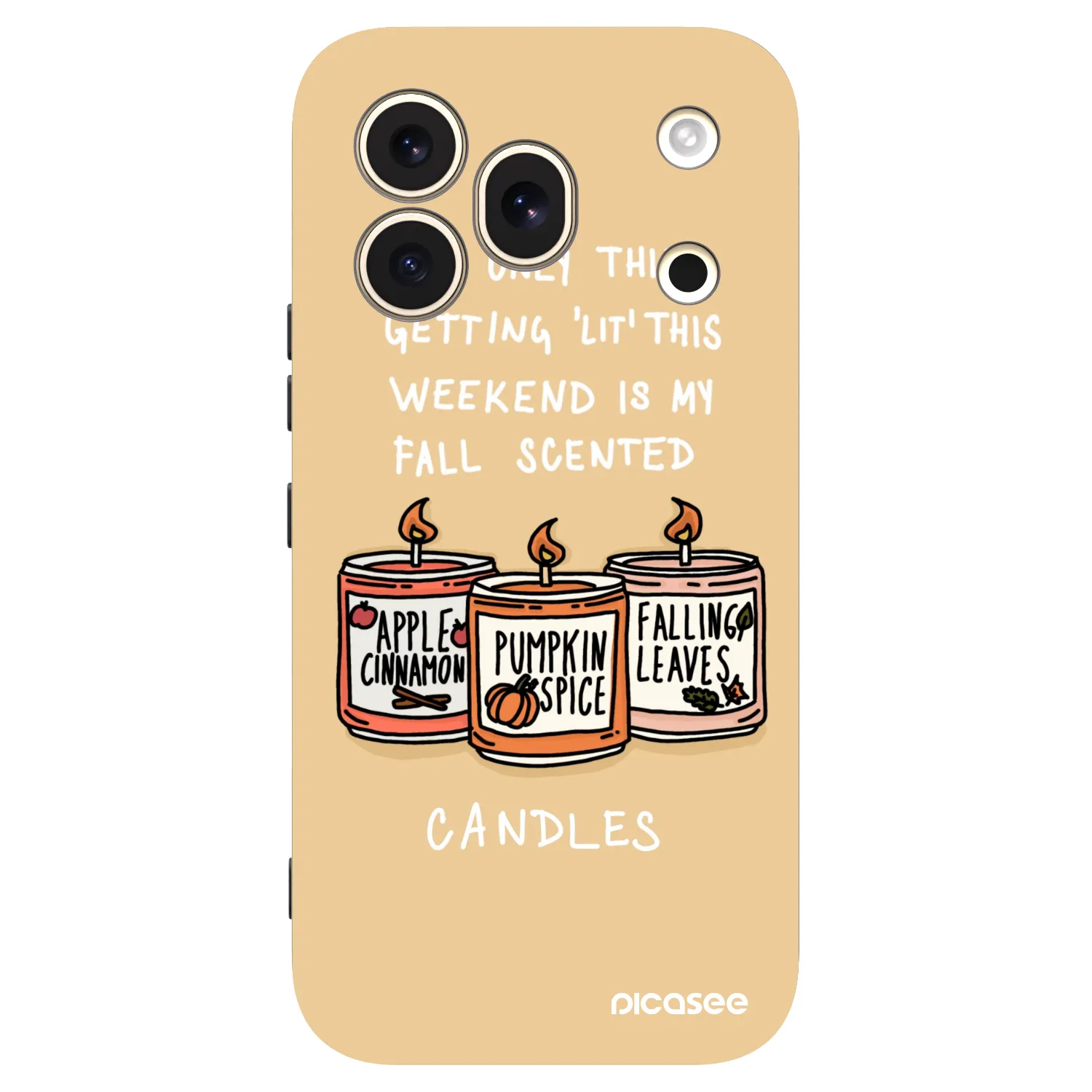 Picasee crna silikonska maskica za Honor 600 Pro - Candles