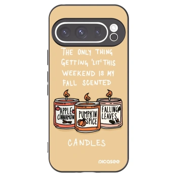 Picasee crna silikonska maskica za Google Pixel 9 Pro XL - Candles