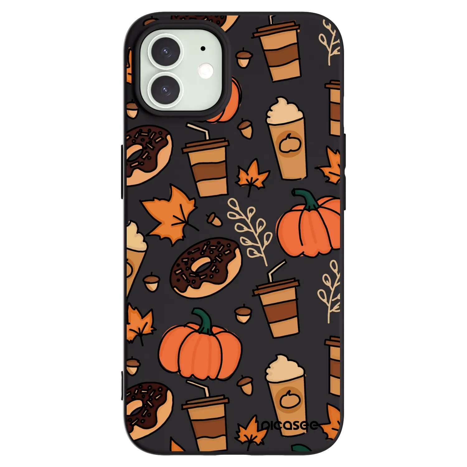 Picasee crna silikonska maskica za Apple iPhone 12 - Fallovers