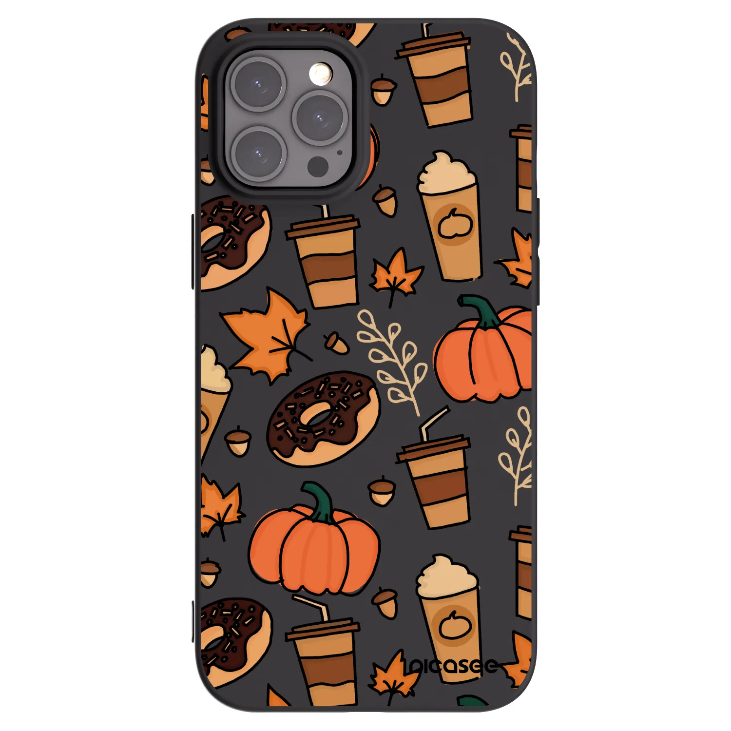 Picasee crna silikonska maskica za Apple iPhone 12 Pro Max - Fallovers