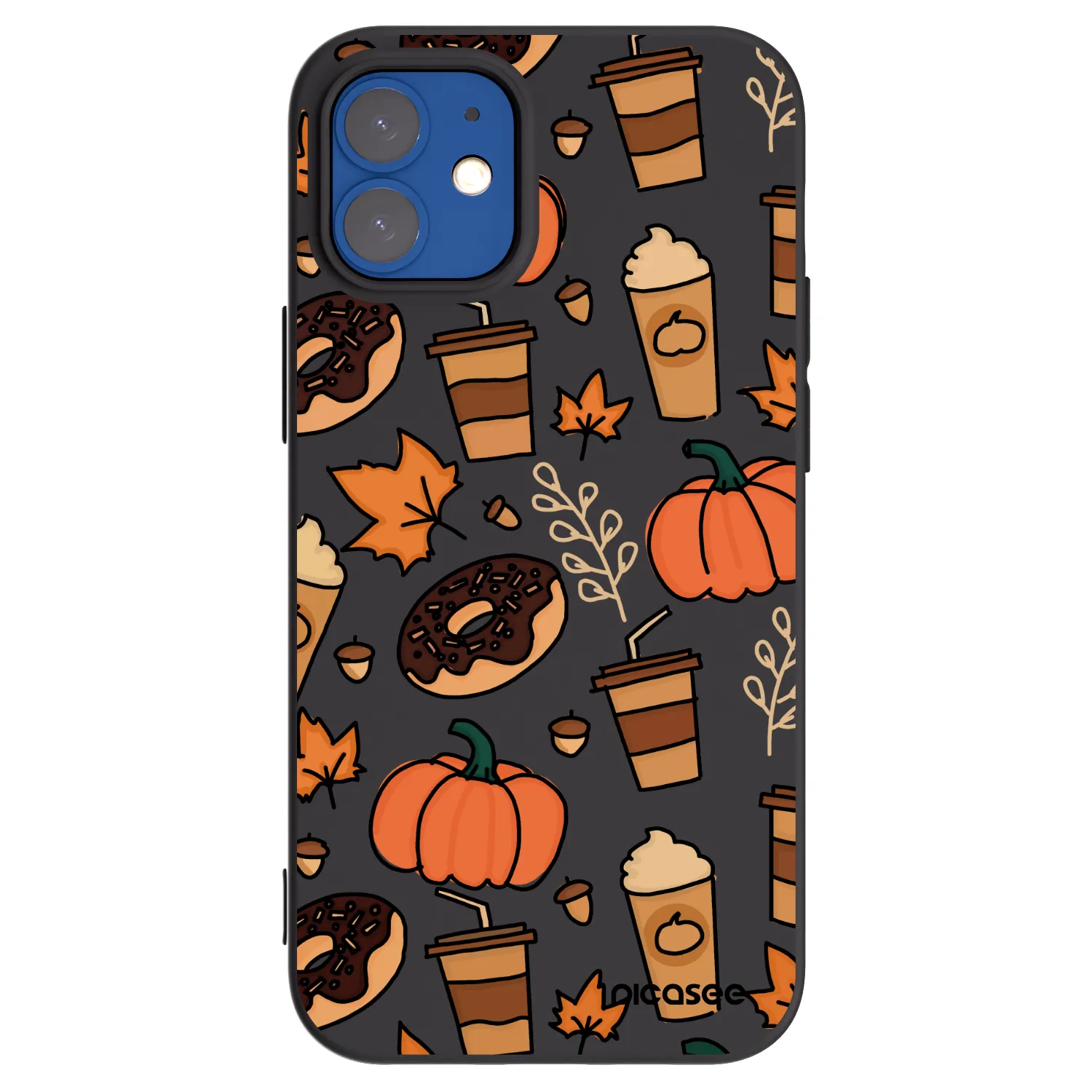 Picasee crna silikonska maskica za Apple iPhone 12 mini - Fallovers
