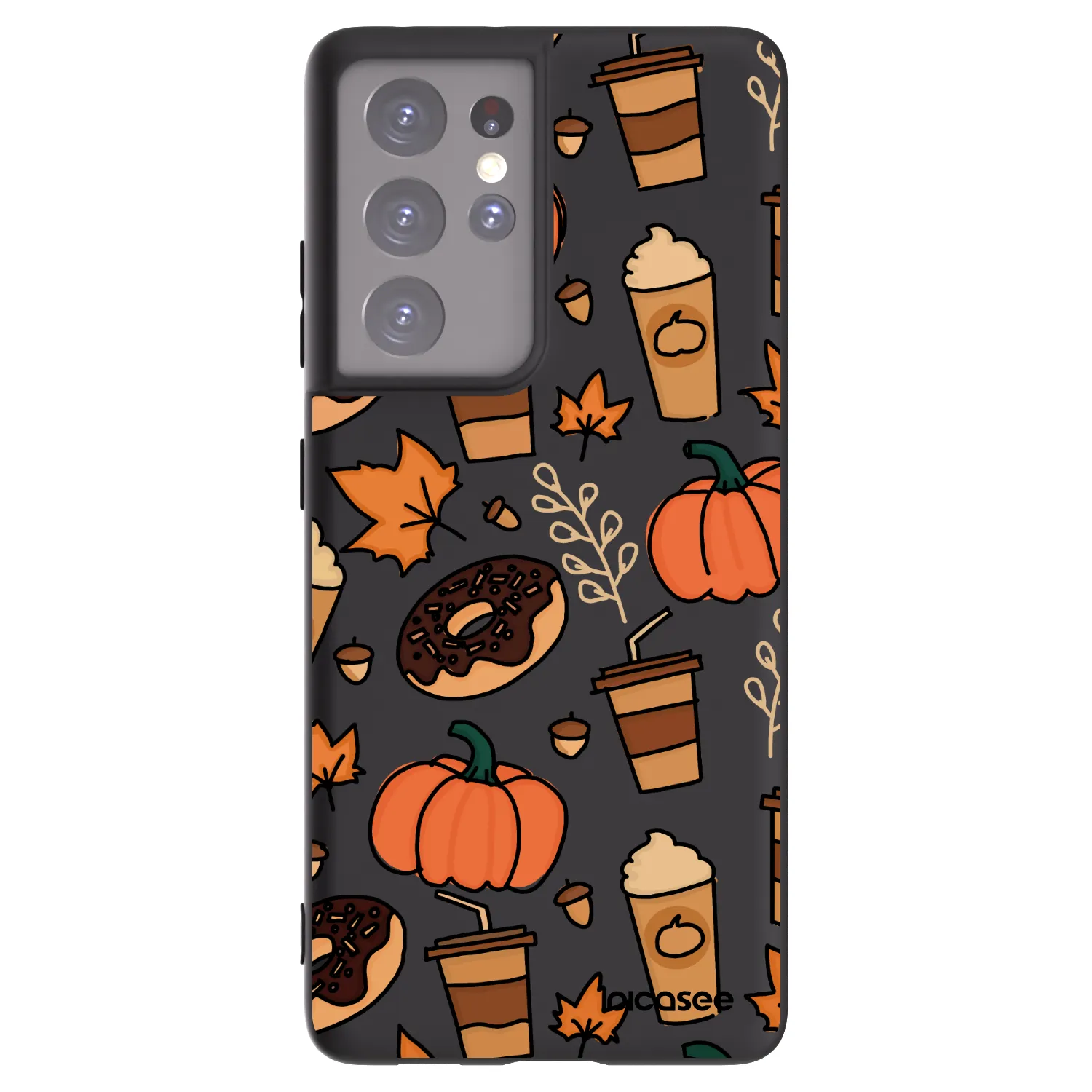 Picasee crna silikonska maskica za Samsung Galaxy S21 Ultra 5G G998B - Fallovers