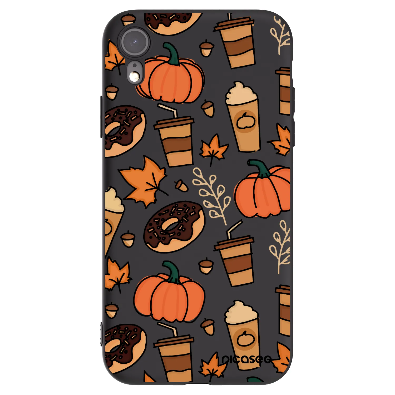 Picasee crna silikonska maskica za Apple iPhone XR - Fallovers