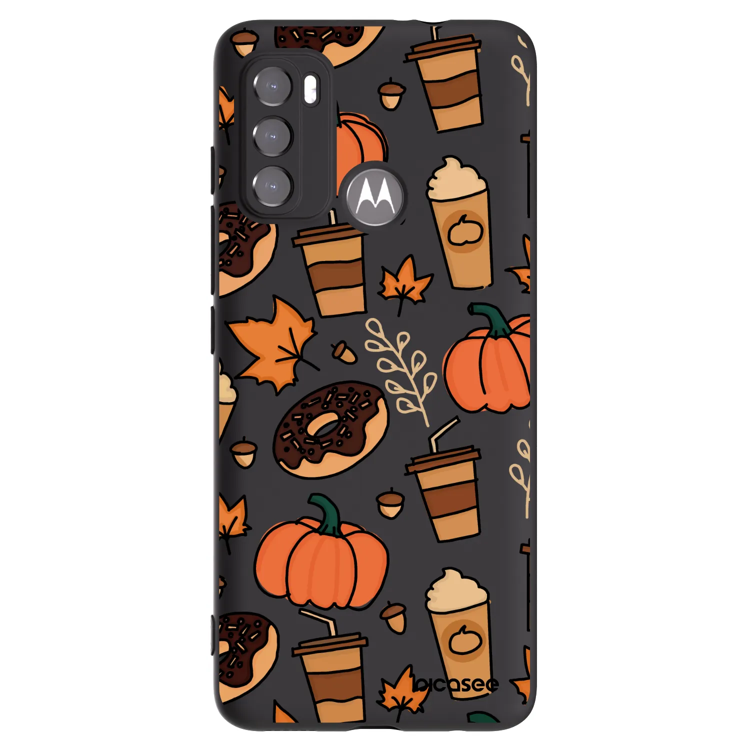 Picasee crna silikonska maskica za Motorola Moto G60 - Fallovers