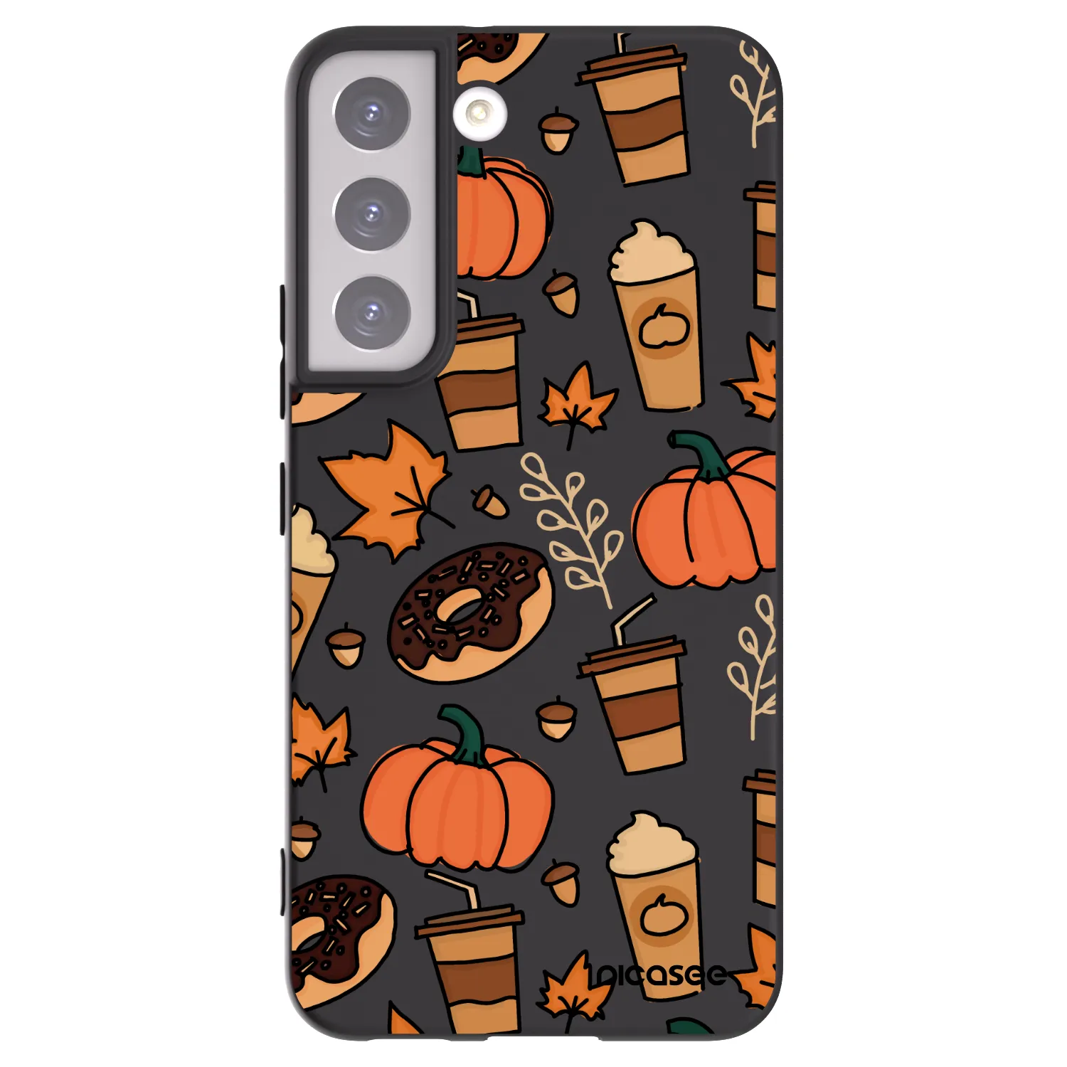 Picasee crna silikonska maskica za Samsung Galaxy S22 5G - Fallovers