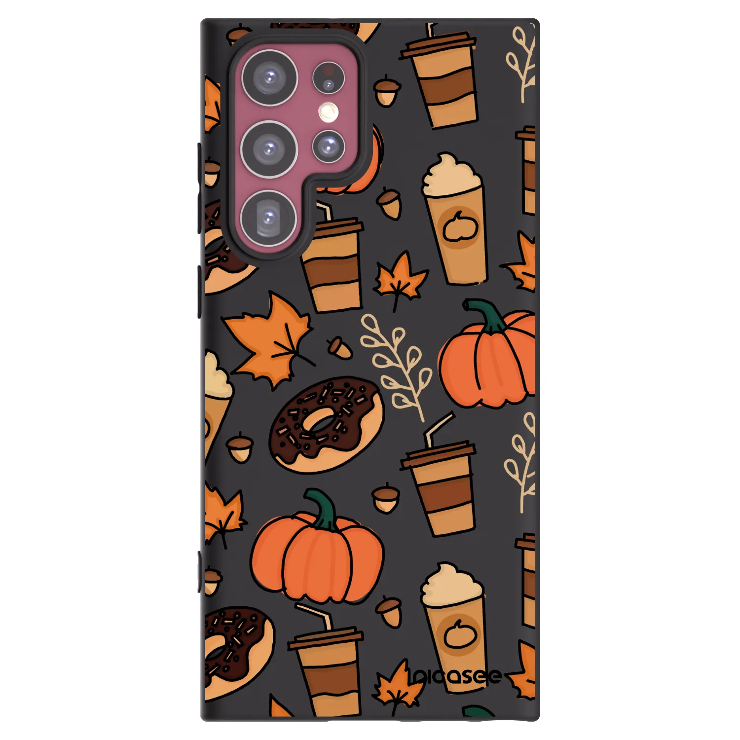 Picasee crna silikonska maskica za Samsung Galaxy S22 Ultra 5G - Fallovers
