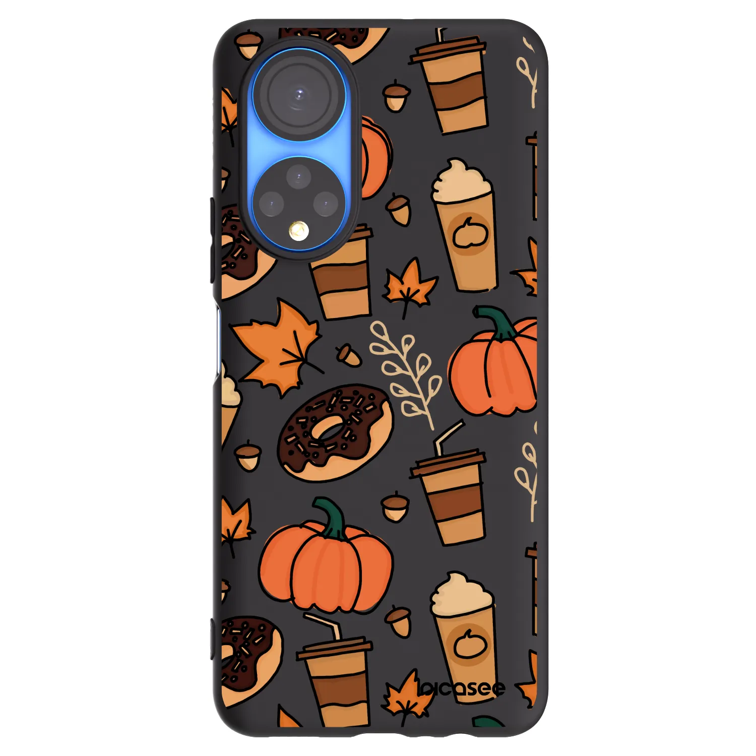 Picasee crna silikonska maskica za Honor X7 - Fallovers