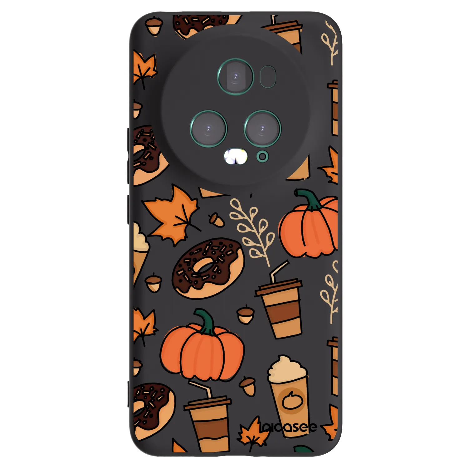 Picasee crna silikonska maskica za Honor Magic5 Pro - Fallovers