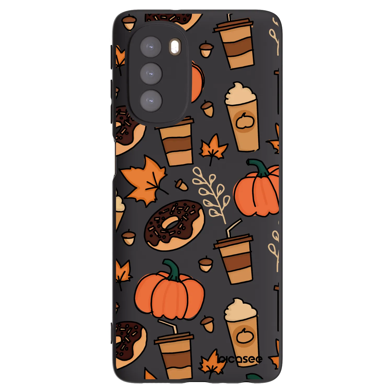 Picasee crna silikonska maskica za Motorola Moto G51 - Fallovers