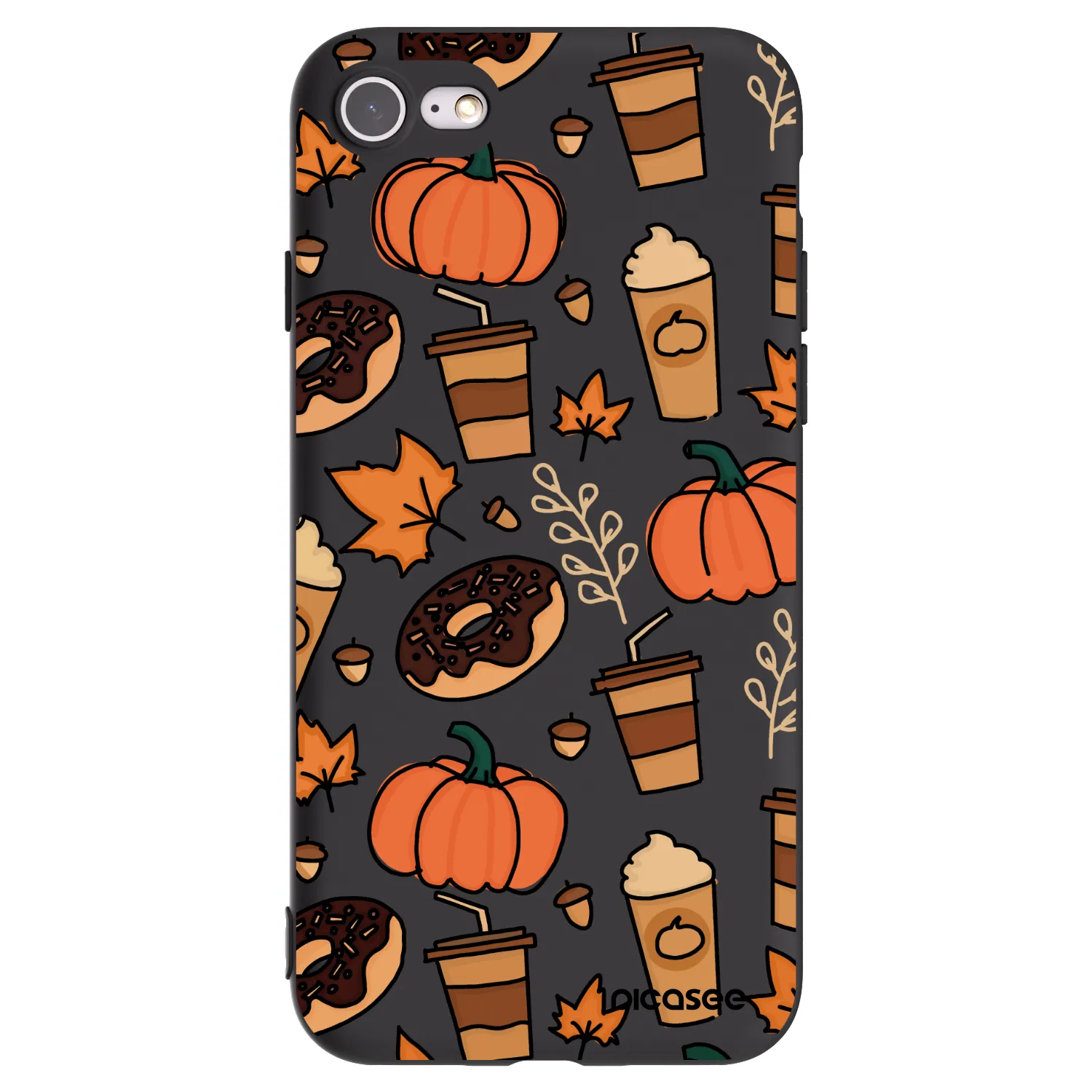 Picasee crna silikonska maskica za Apple iPhone 7 - Fallovers