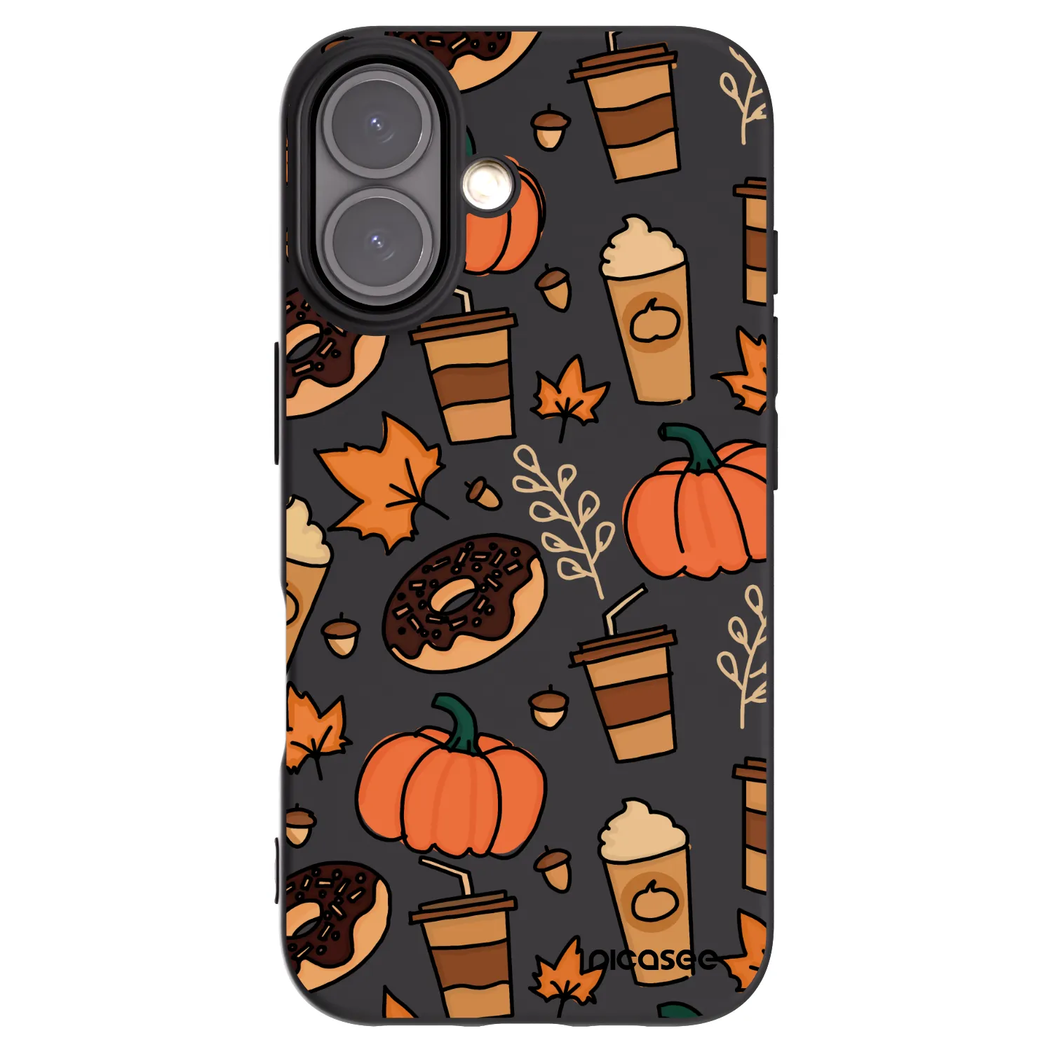 Picasee crna silikonska maskica za Apple iPhone 16 - Fallovers