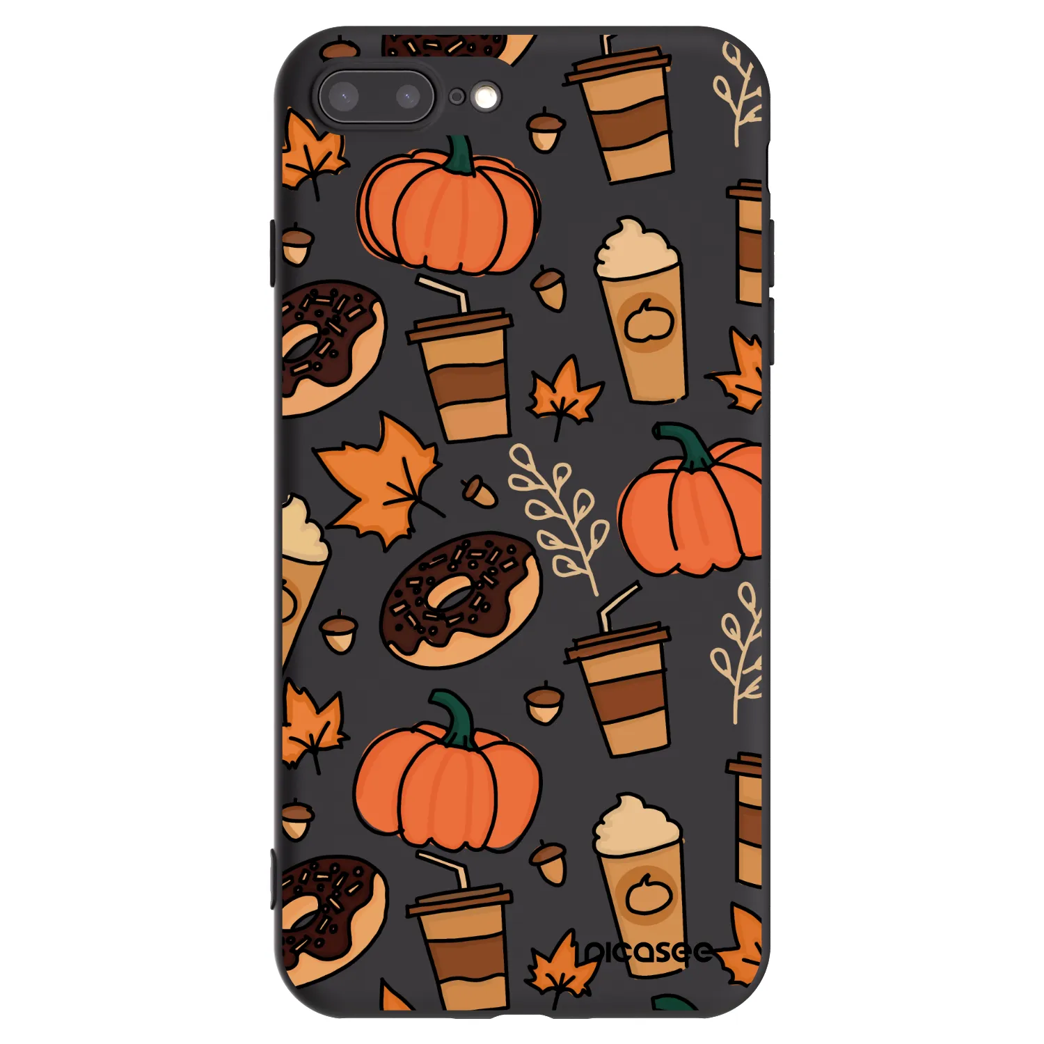 Picasee crna silikonska maskica za Apple iPhone 7 Plus - Fallovers