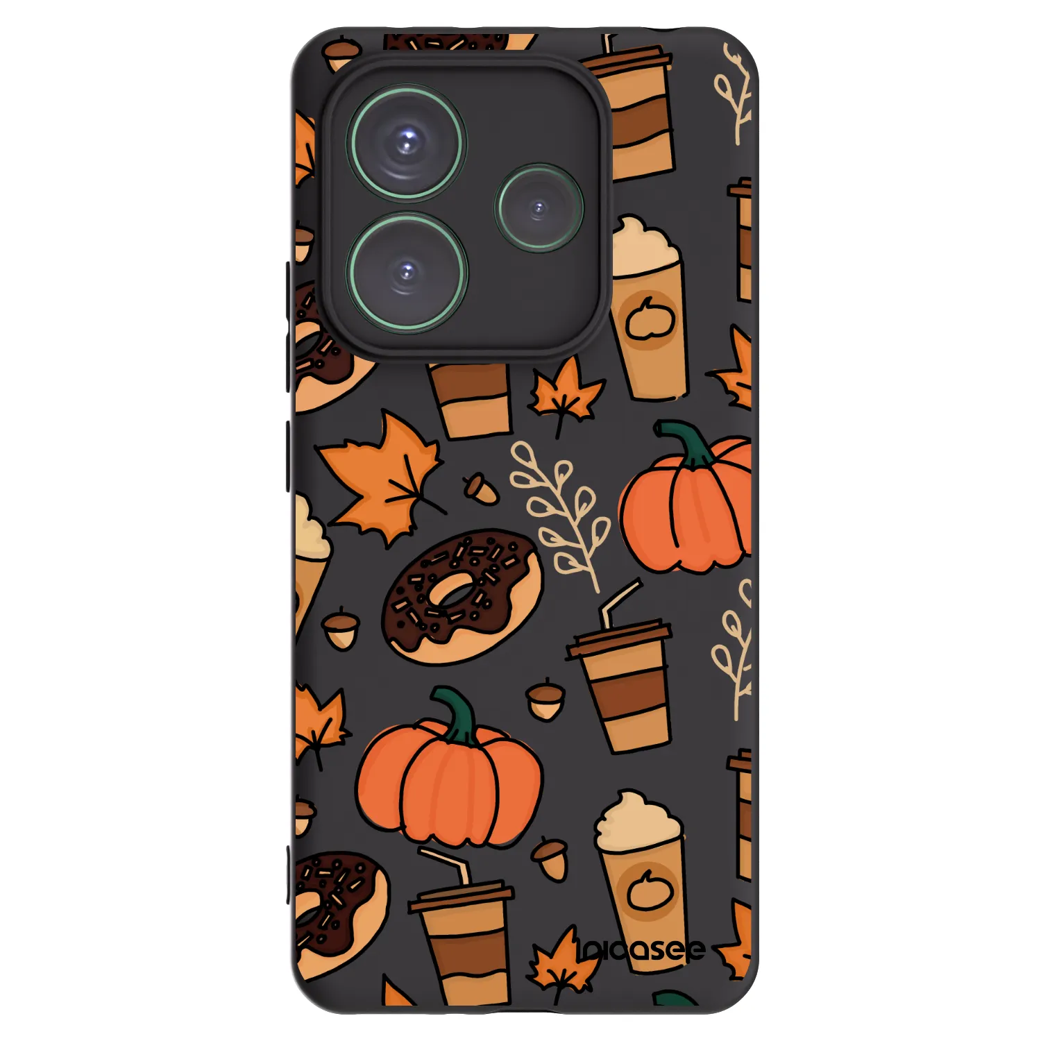 Picasee crna silikonska maskica za Xiaomi Redmi Note 14 5G - Fallovers