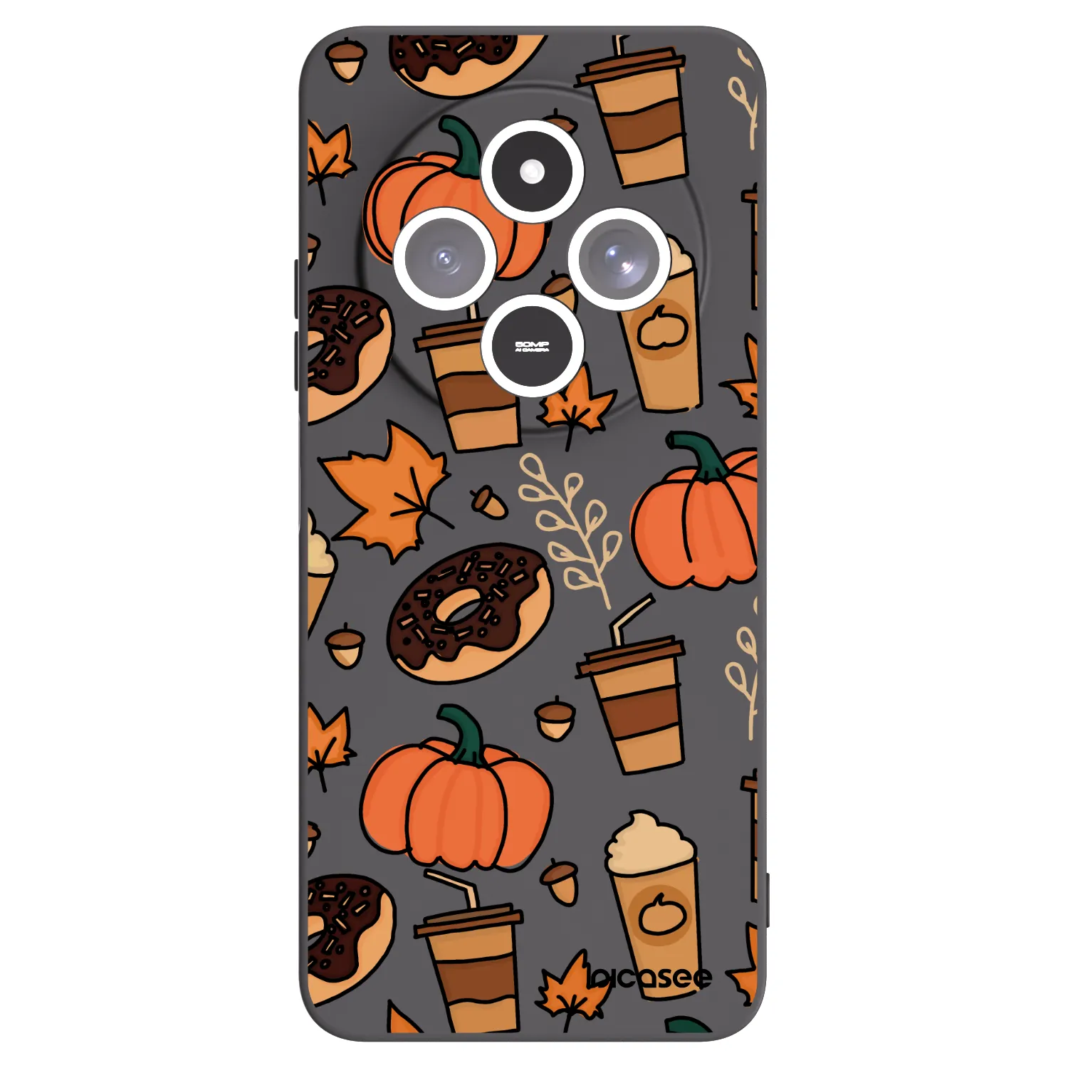 Picasee crna silikonska maskica za Xiaomi Redmi 14C - Fallovers