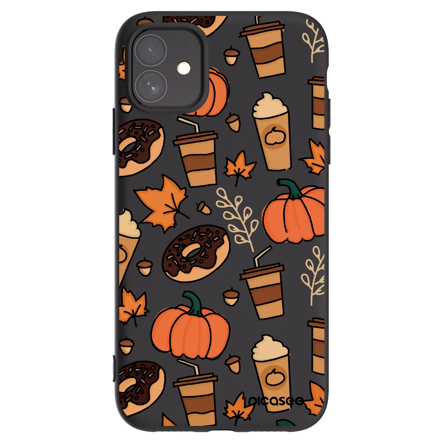Picasee crna silikonska maskica za Apple iPhone 11 - Fallovers