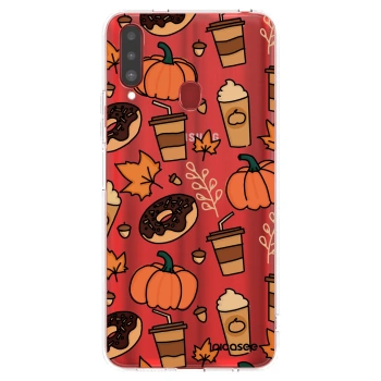 Picasee silikonska prozirna maskica za Samsung Galaxy A20s - Fallovers