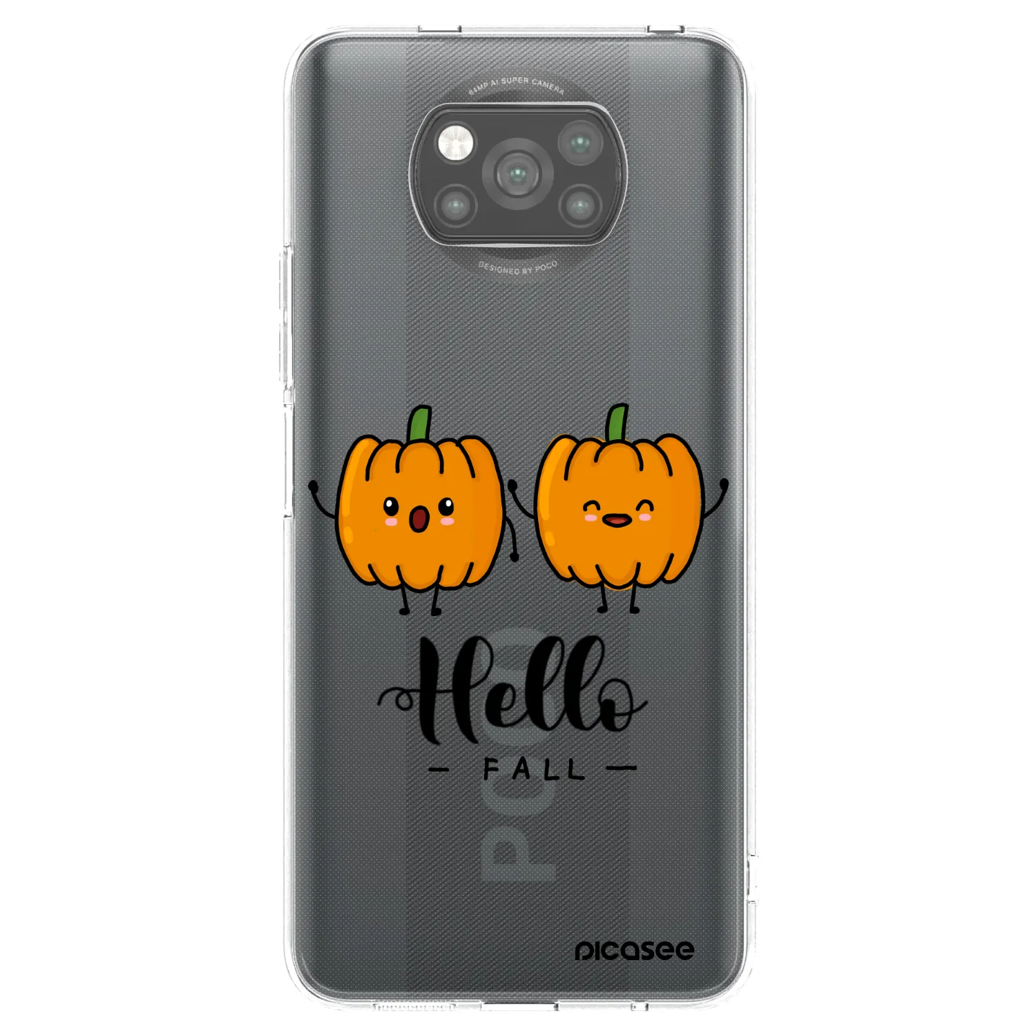 Picasee crna silikonska maskica za Xiaomi Poco X3 - Hallo Fall