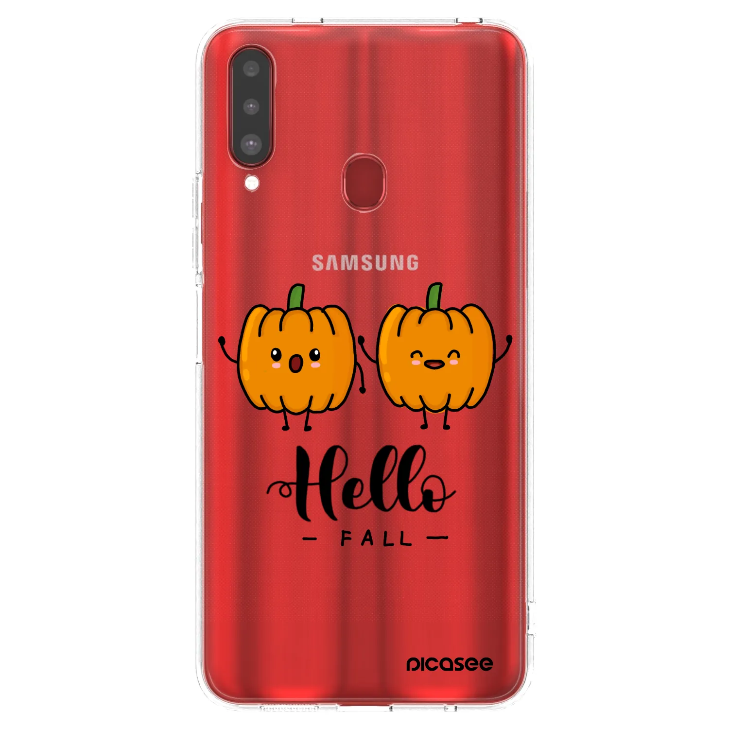 Picasee silikonska prozirna maskica za Samsung Galaxy A20s - Hallo Fall