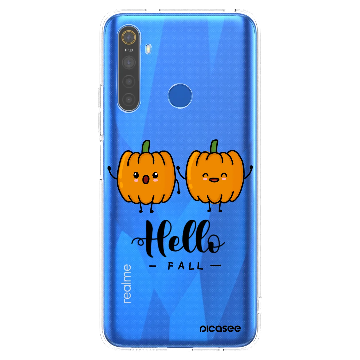 Picasee silikonska prozirna maskica za Realme 5 - Hallo Fall