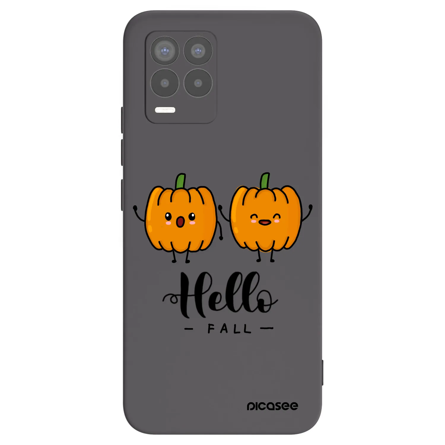 Picasee crna silikonska maskica za Realme 8 4G - Hallo Fall