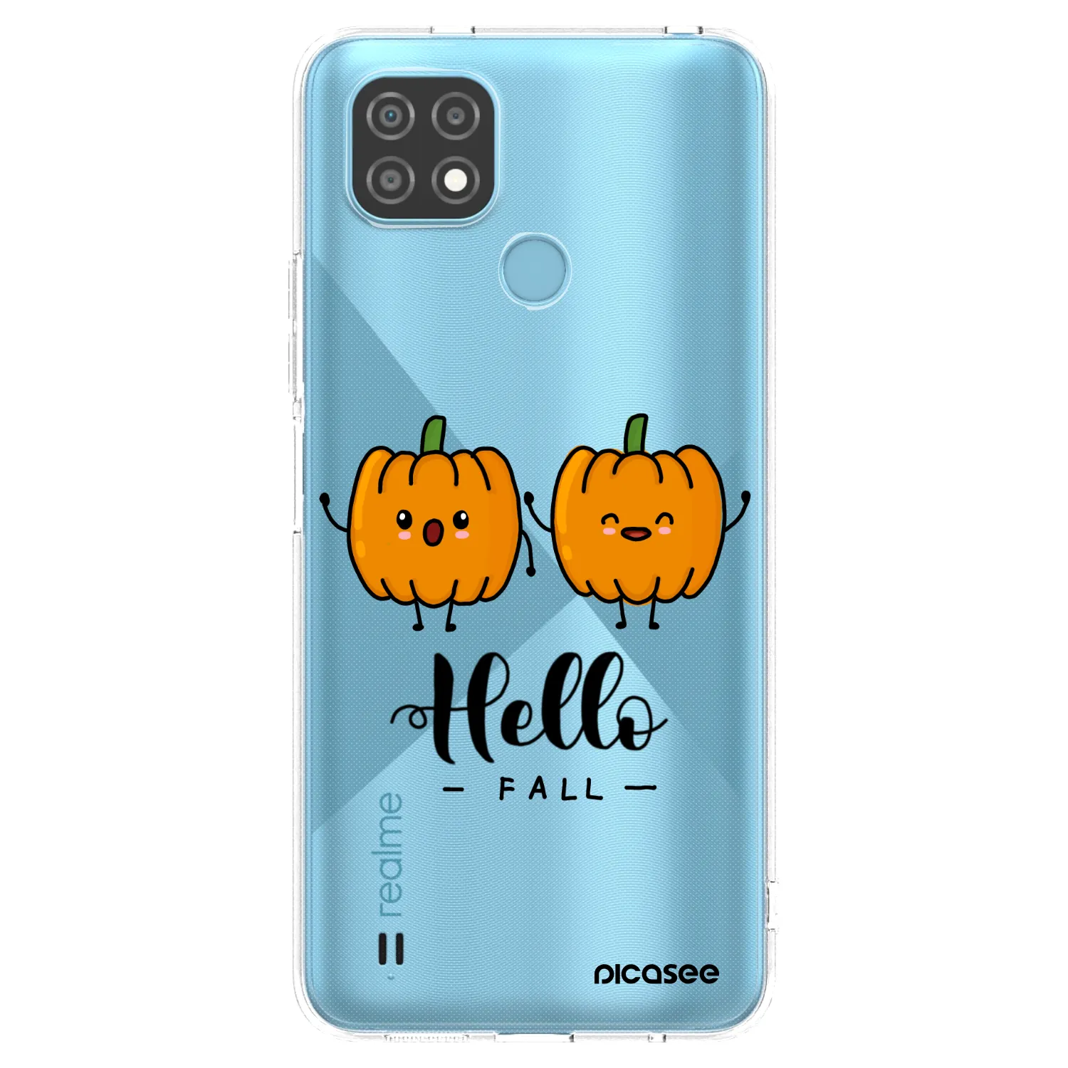 Picasee silikonska prozirna maskica za Realme C21 - Hallo Fall