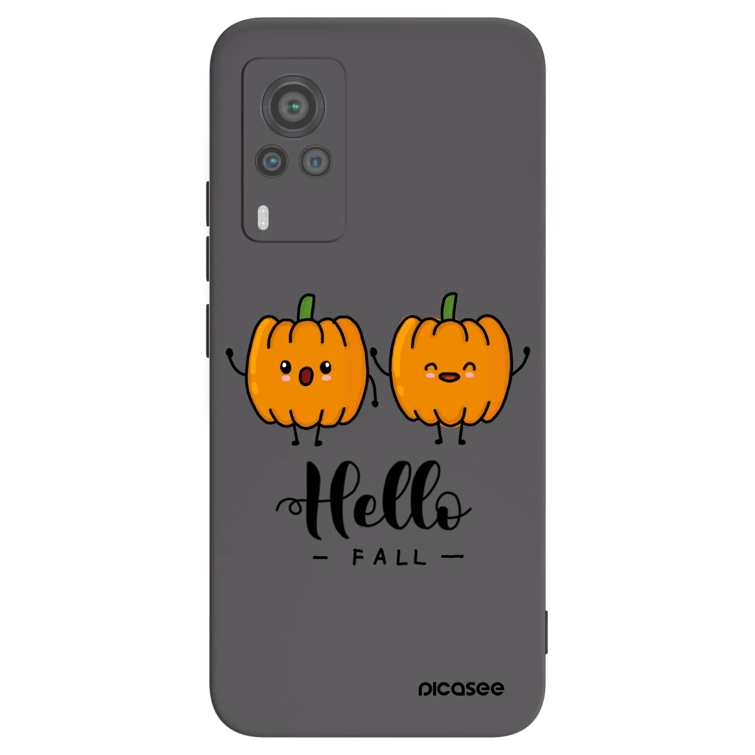 Picasee crna silikonska maskica za Vivo X60 Pro 5G - Hallo Fall