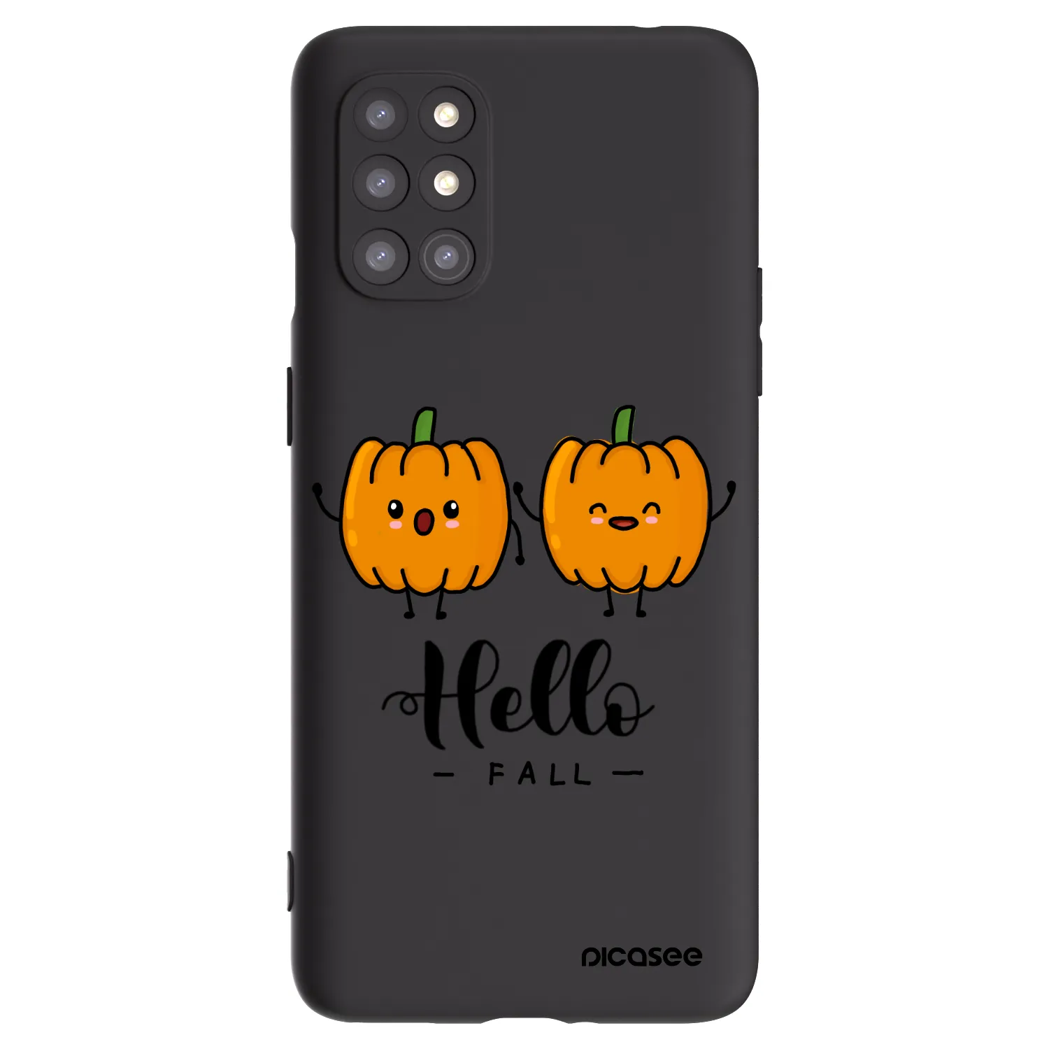 Picasee crna silikonska maskica za OnePlus 8T - Hallo Fall