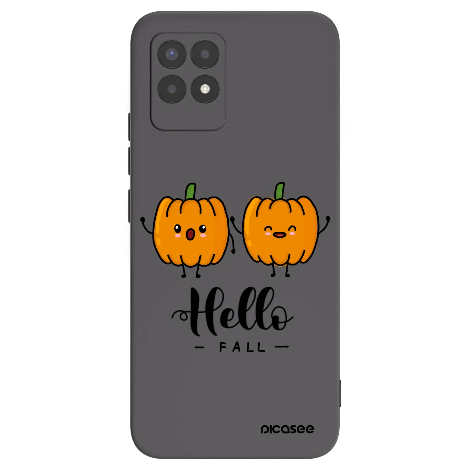Picasee crna silikonska maskica za Realme 8i - Hallo Fall