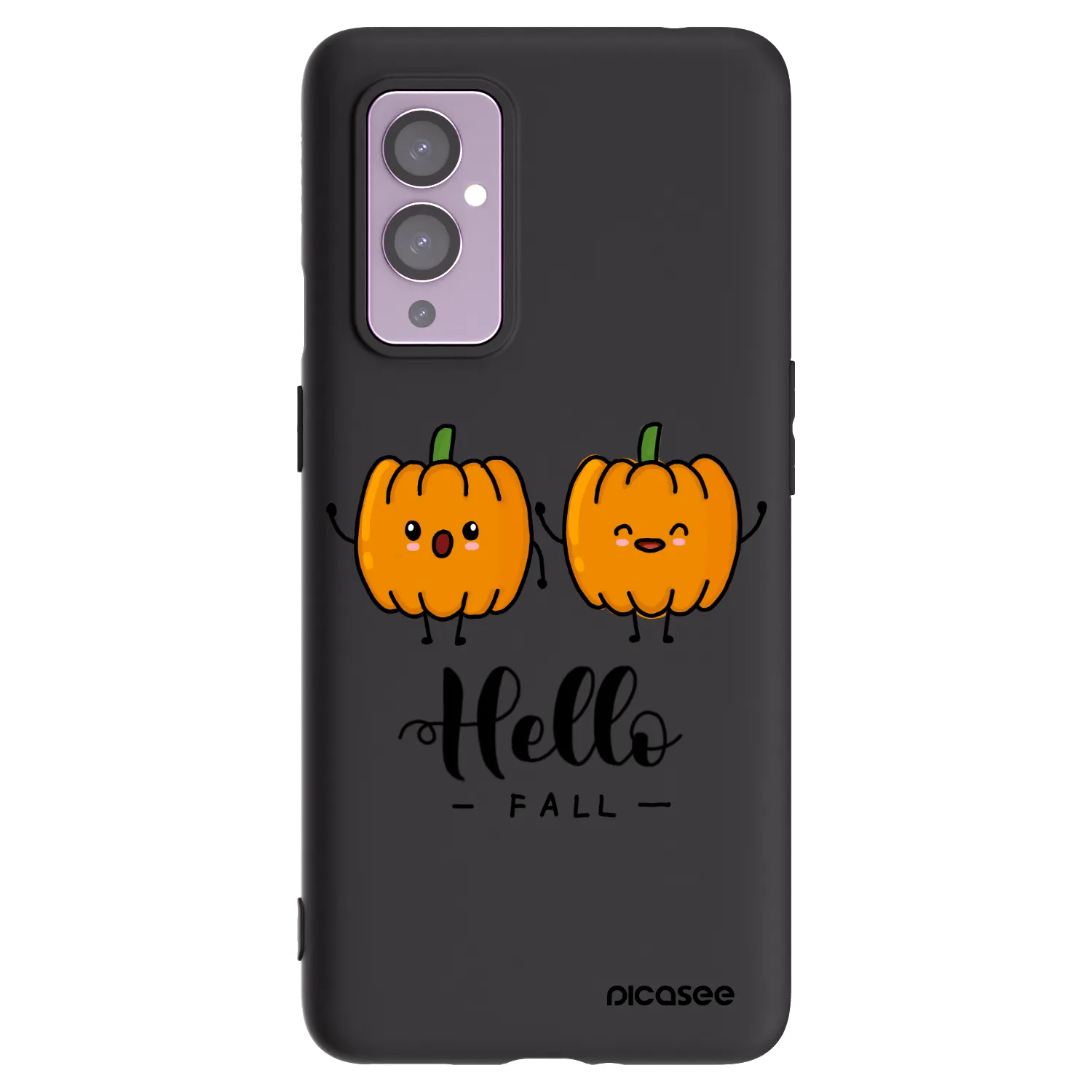 Picasee crna silikonska maskica za OnePlus 9 - Hallo Fall