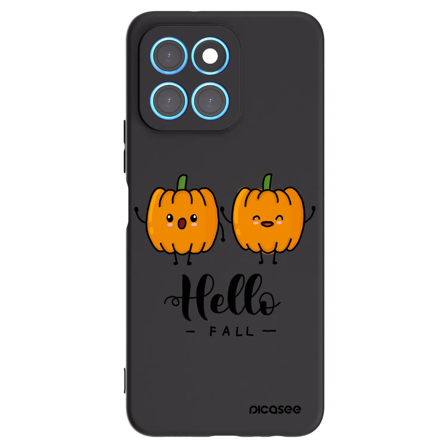 Picasee crna silikonska maskica za Honor X8 5G - Hallo Fall