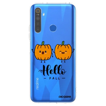 Picasee silikonska prozirna maskica za Realme 5 - Hallo Fall