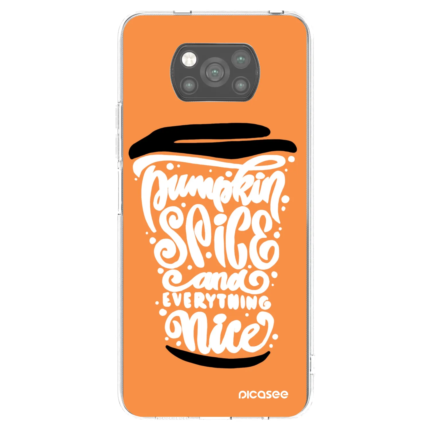 Picasee crna silikonska maskica za Xiaomi Poco X3 - Pumpkin coffee