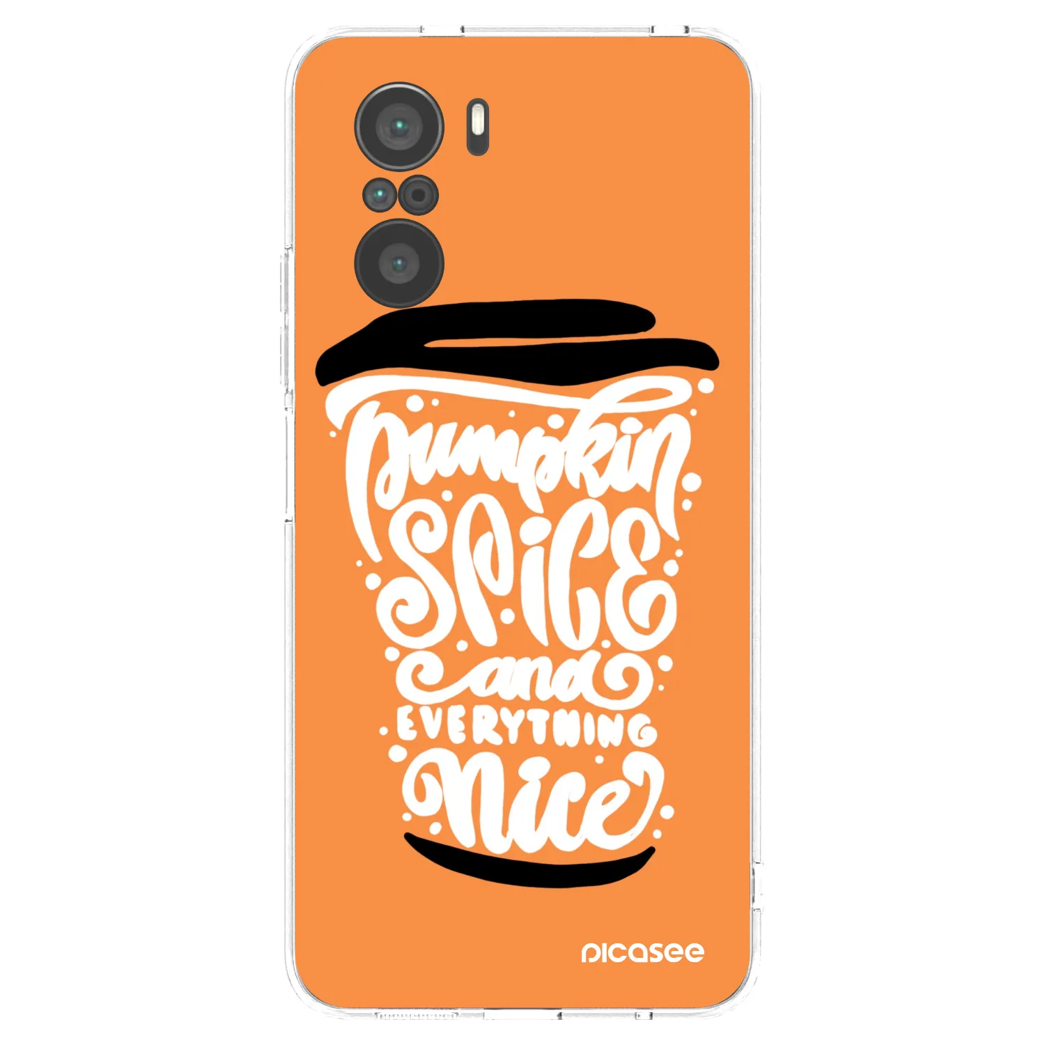 Picasee silikonska prozirna maskica za Xiaomi Poco F3 - Pumpkin coffee