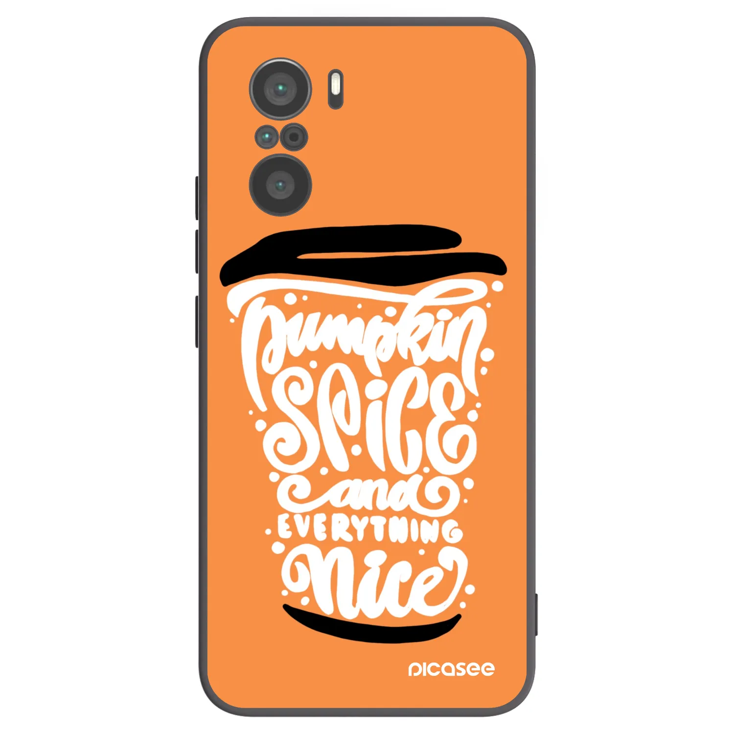 Picasee crna silikonska maskica za Xiaomi Poco F3 - Pumpkin coffee