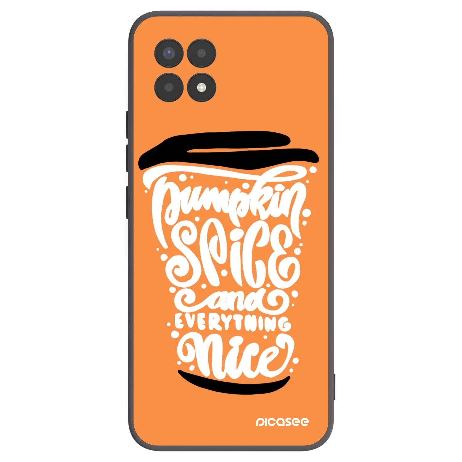 Picasee crna silikonska maskica za Realme 8i - Pumpkin coffee