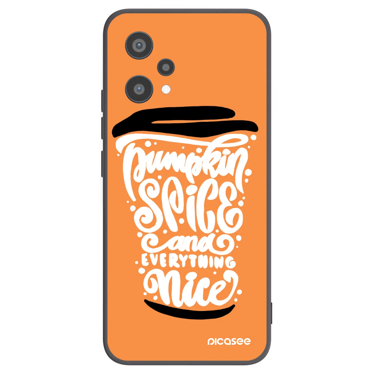 Picasee crna silikonska maskica za Realme 9 Pro 5G - Pumpkin coffee